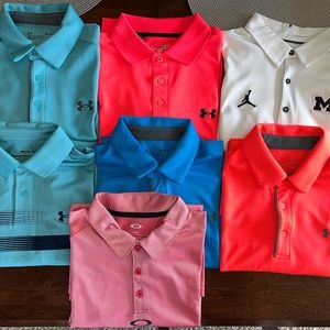 Lot of 7 men’s golf polo’s